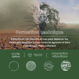 Déterminer mes besoins en eau pour déployer les stratégies adaptées à mon contexte agricole et faire évoluer mes choix culturaux