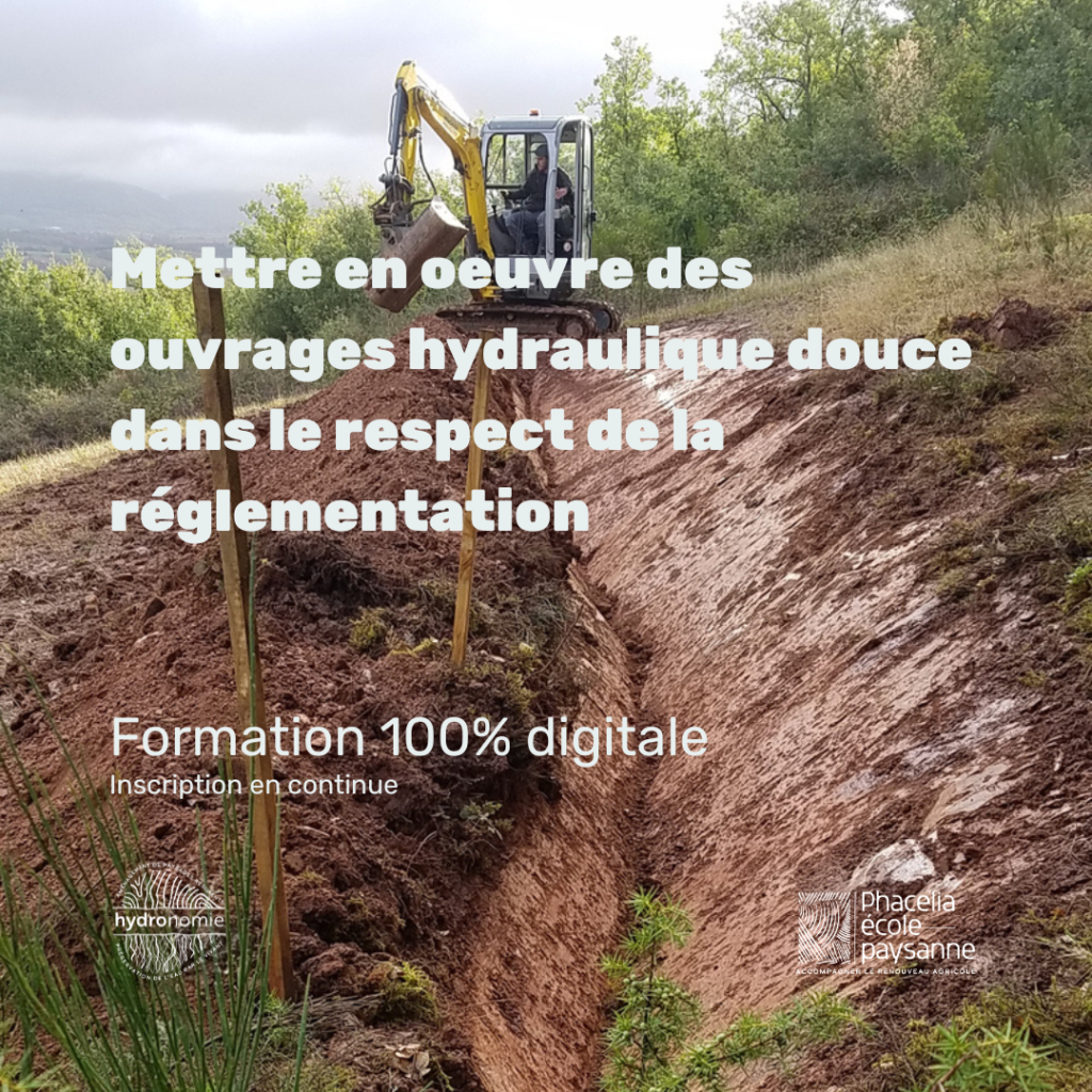 Mettre en oeuvre des ouvrages hydraulique douce dans le respect de la réglementation